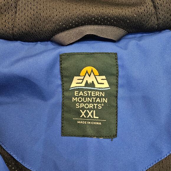 EMS Thunderhead Peak Rain Jacket Mens Size XXL Blue Waterproof Hooded Shell - Picture 9 of 11